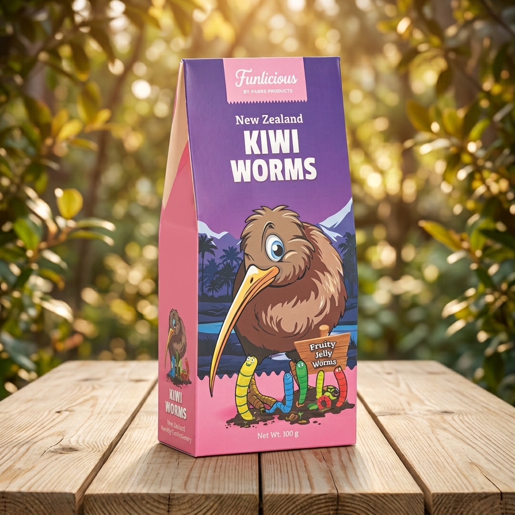 Funlicious Kiwi Worms 110G