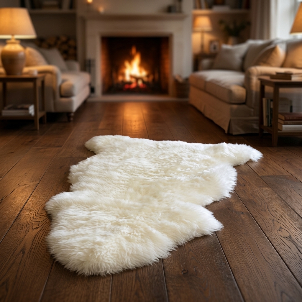 Golden Longwool Sheepskin Rug - Premium Grade