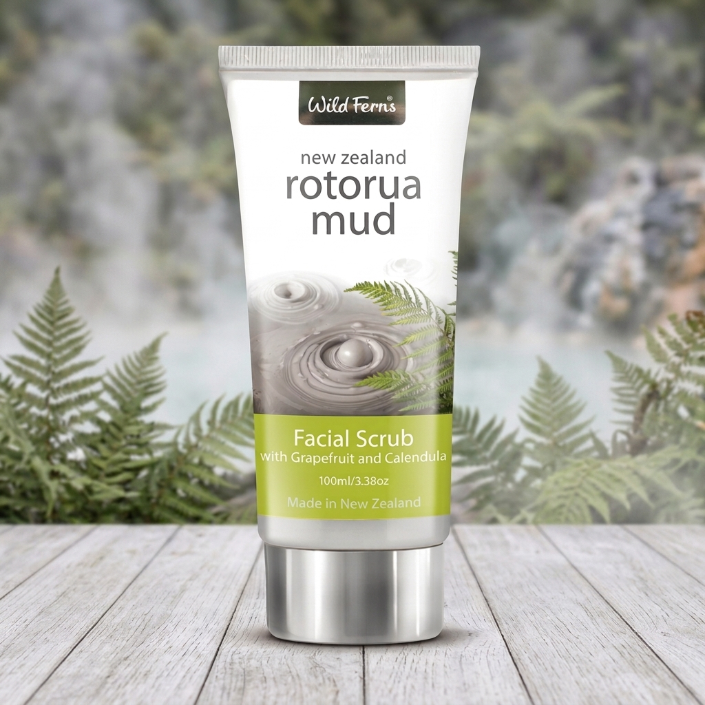 Rotorua Mud Facial Scrub with Grapefruit & Calendula, 100ml