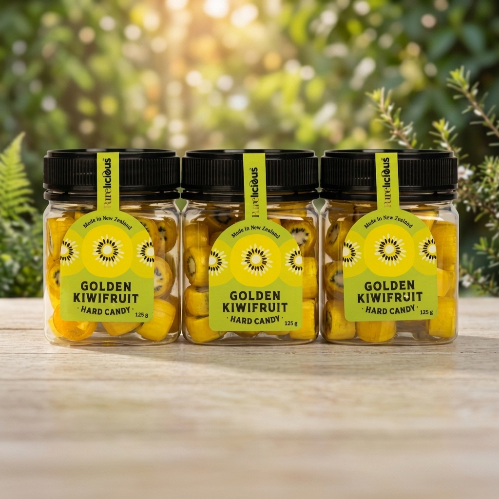 Sweets Jar Gold Kiwifruit 125g 3PK
