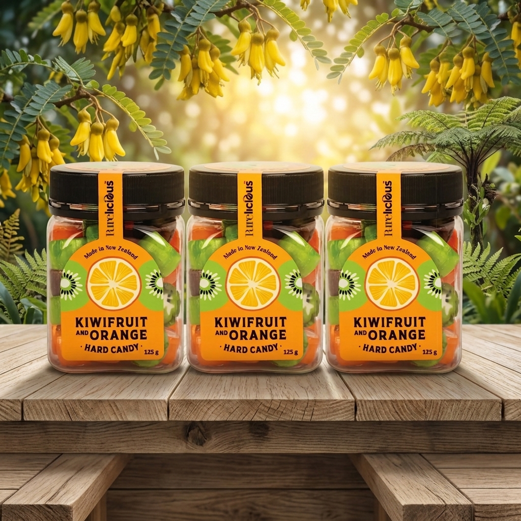 Sweets Jar Kiwifruit & Orange 125g 3PK